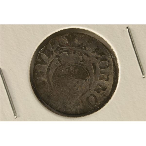 1600'S HAND HAMMERED POLAND SILVER 1/24TH TALER