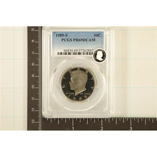 1989-S KENNEDY HALF DOLLAR PCGS PR69 DCAM