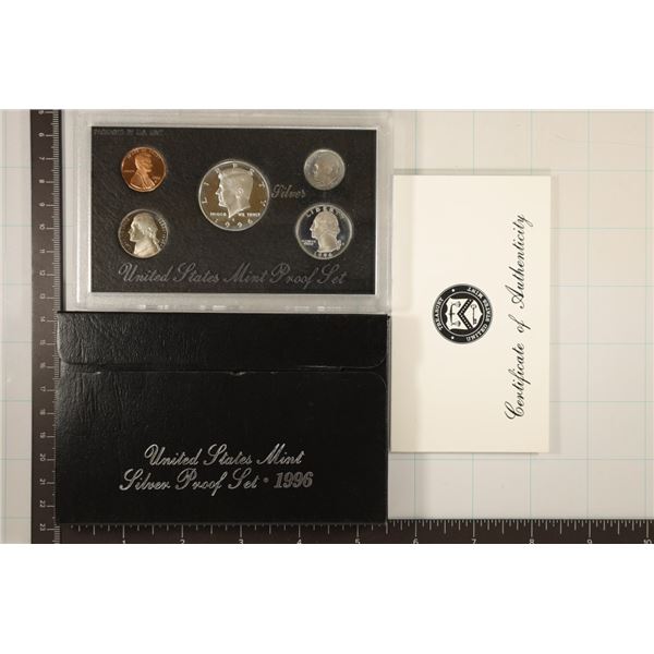 1996 US SILVER PROOF SET (WITH BOX) & CERTIFICATE