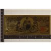Image 1 : GOLD FOIL REPLICA OF A 1886 $2 EDUCATIONAL US NOTE