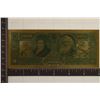 Image 2 : GOLD FOIL REPLICA OF A 1886 $2 EDUCATIONAL US NOTE