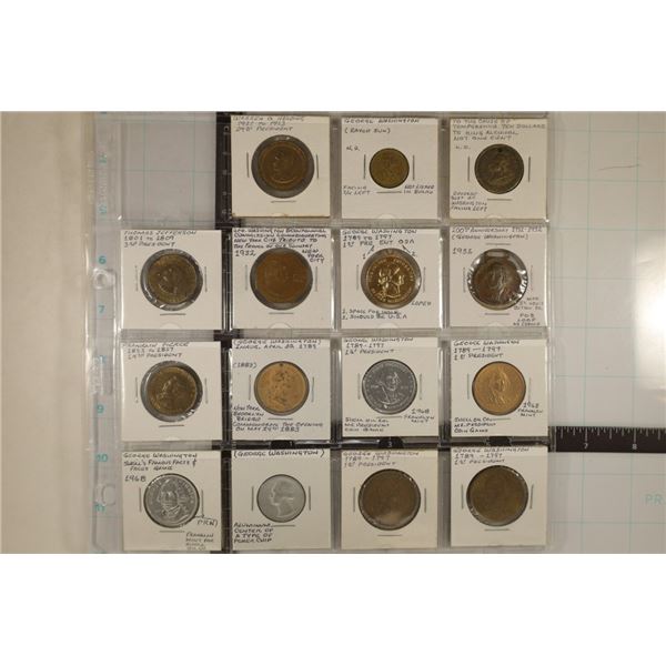 15 ASSORTED TOKENS ETC..., 1932 200TH ANNIVERSARY