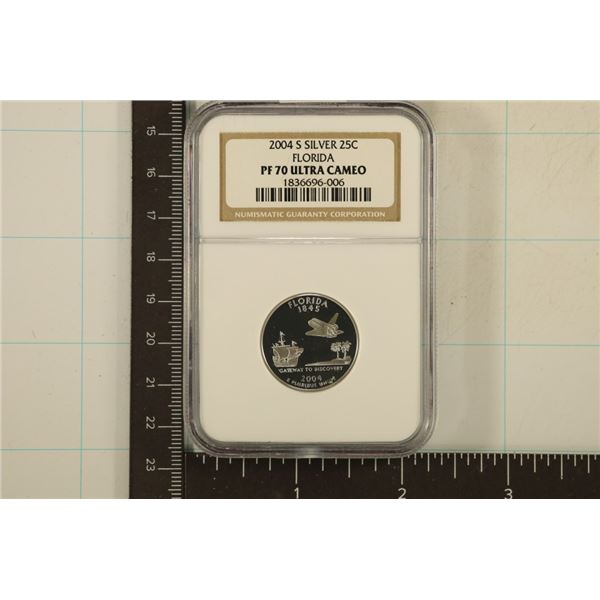 2004-S SILVER FLORIDA QUARTER NGC PF70 ULTRA CAMEO