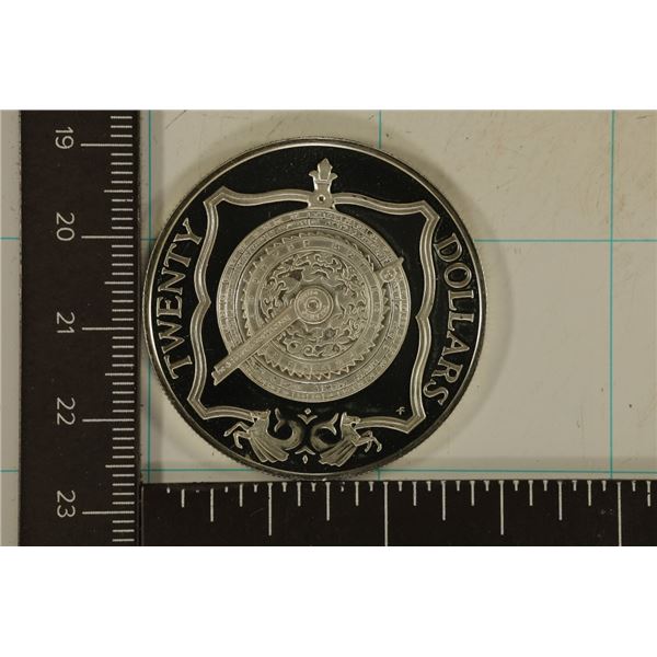 1985 BRITISH VIRGIN ISLANDS SILVER PROOF $20 COIN