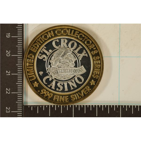 CASINO $10 SILVER TOKEN (UNC) ST. CROIX CASINO, WI