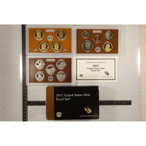 KEY DATE 2012 US PROOF SET (WITH BOX) & CERT.
