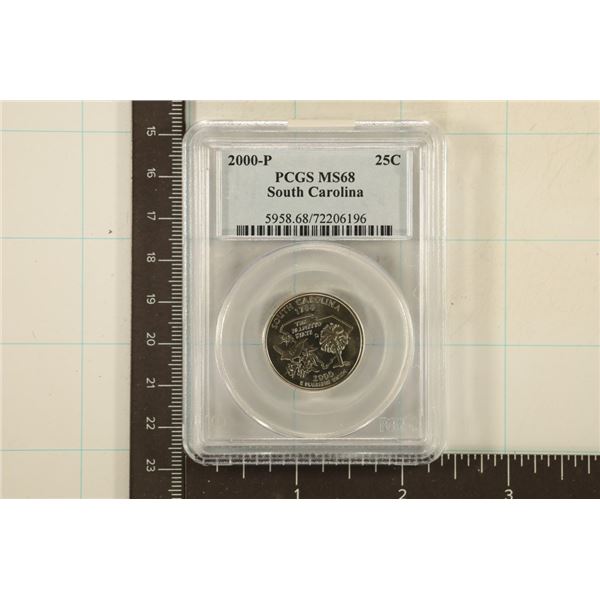 2000-P SOUTH CAROLINA QUARTER PCGS MS68