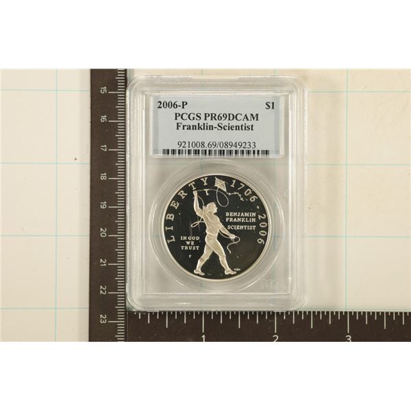 2006-P "SCIENTIST" US SILVER DOLLAR PCGS PR69 DCAM