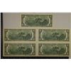 Image 2 : 5-2003 US $2 FRN, GREEN SEALS WITH CONSECUTIVE