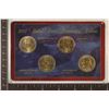 Image 1 : 2007 US PRESIDENTIAL DOLLAR 4 COIN SET NO BOX