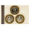 Image 2 : 3-CASINO $10 SILVER TOKENS (UNC) CAESERS TAHOE
