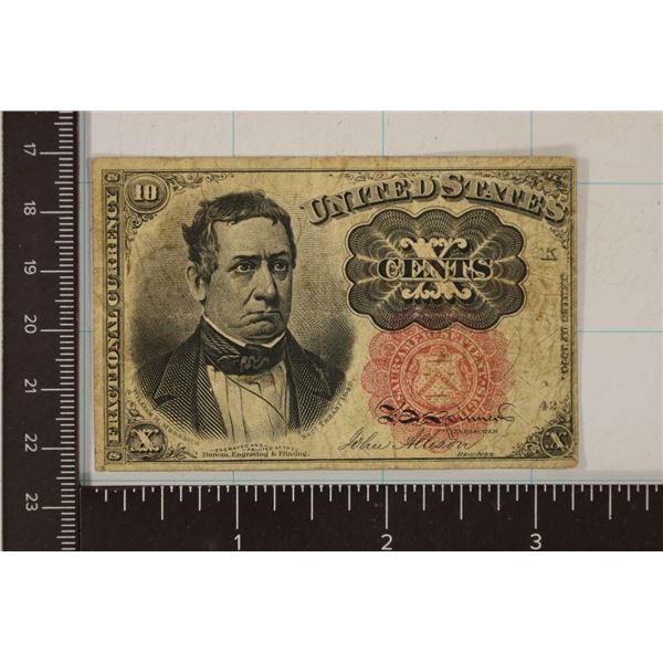 SERIES 1874 US 10 CENT FRACTIONAL CURRENCY