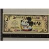 Image 1 : 2008 DISNEY $1 CRISP UNC COLORIZED BILL "MICKEY