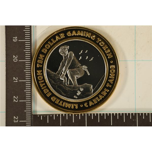 CASINO $10 SILVER TOKEN (UNC) CAESERS TAHOE