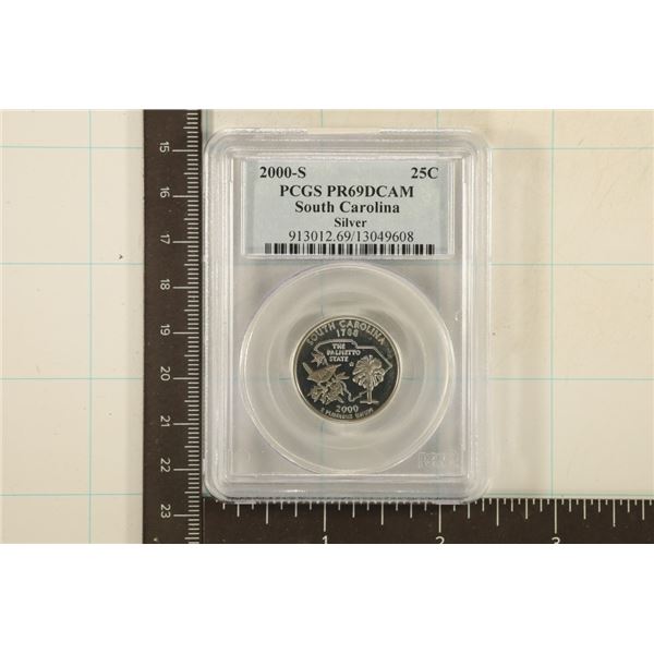 2000-S SILVER SOUTH CAROLINA QUARTER PCGS PR69