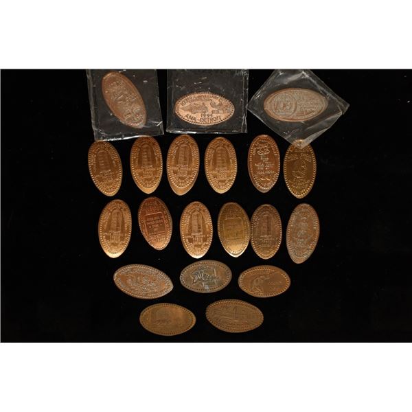 20 ELONGATED LINCOLN CENTS: 1991 CHICAGOS WORLD'S
