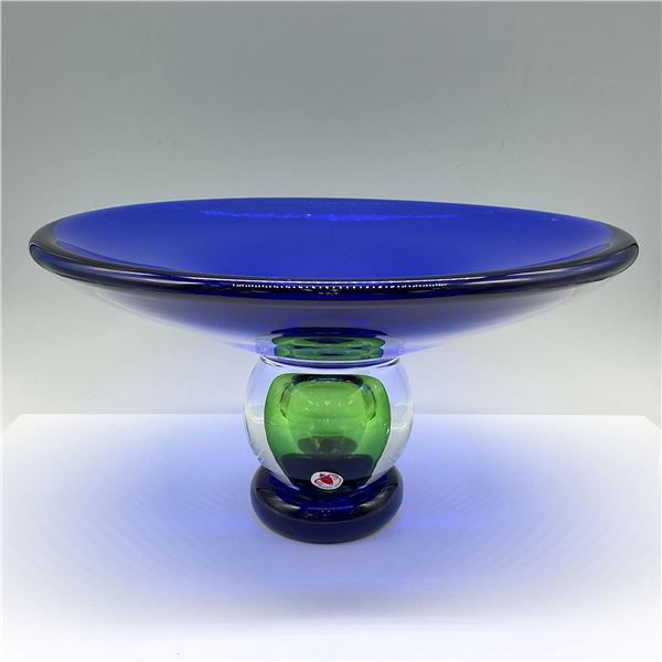 Beranek Czech Handblown Art Glass Centerpiece Bowl, Signed Vladimir Svab