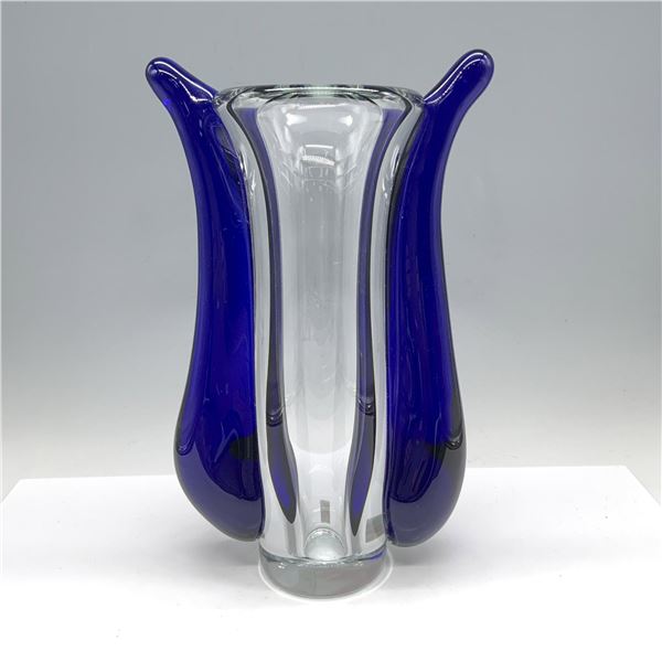 Jaroslav Svoboda (b. 1938) Czech Handblown Art Glass Vase, Signed