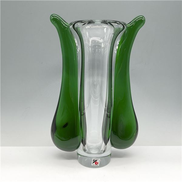 Svoboda Karlov Studio Handblown Art Glass Contemporary Vase, Signed