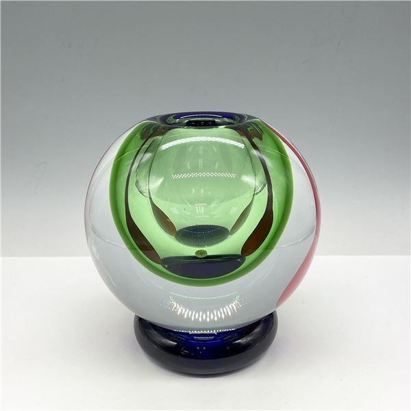 Beranek Handblown Art Glass Vase, Signed Tisljar