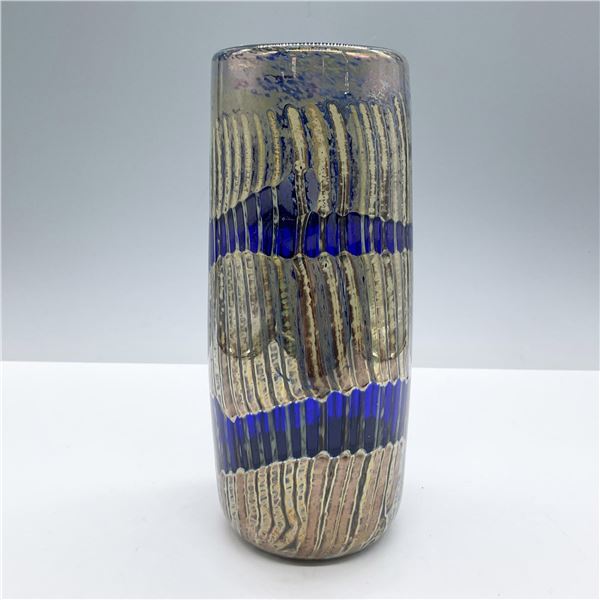Christine Runyon Art Glass Metallic Mirrored Vase