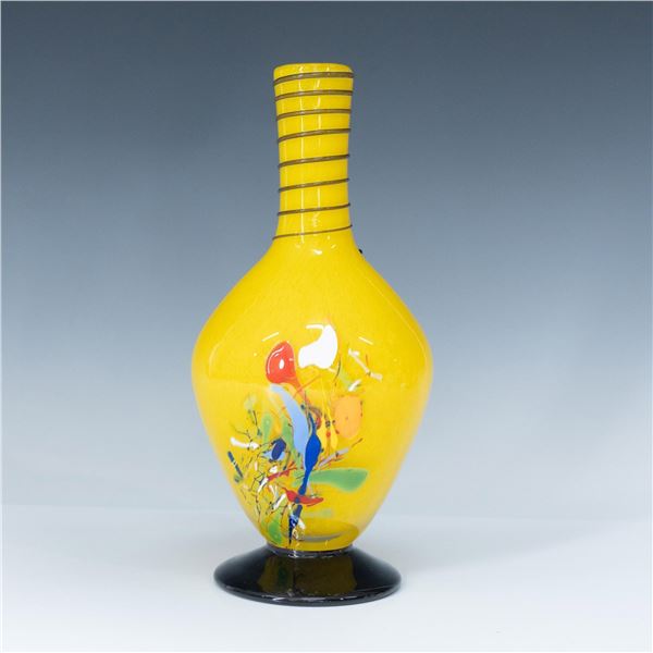 Pukeberg Gunne Brandstedt Swedish Art Glass Vase