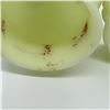 Image 7 : 2pc Uranium Glass Custard Table Lamp