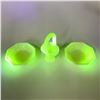 Image 1 : 3pc Vintage Uranium Light Yellow Bowls