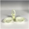 Image 2 : 3pc Vintage Uranium Light Yellow Bowls