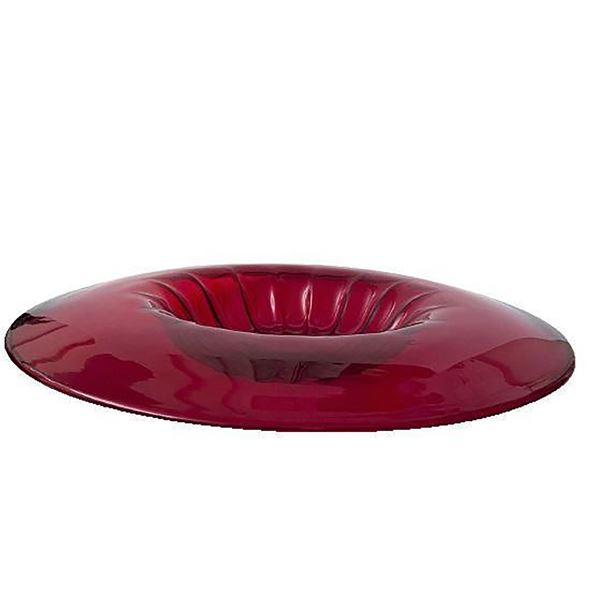 Attributed to Fratelli Toso Murano Glass Costolato Saucer