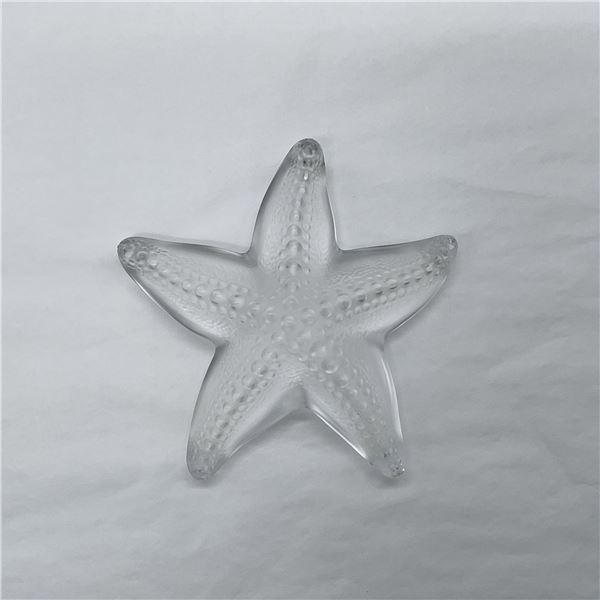 Lalique Crystal Starfish Paperweight