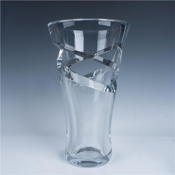 Baccarat Crystal Vase, Tornado