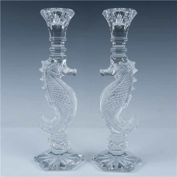 Waterford Crystal Oceana Seahorse Candlesticks