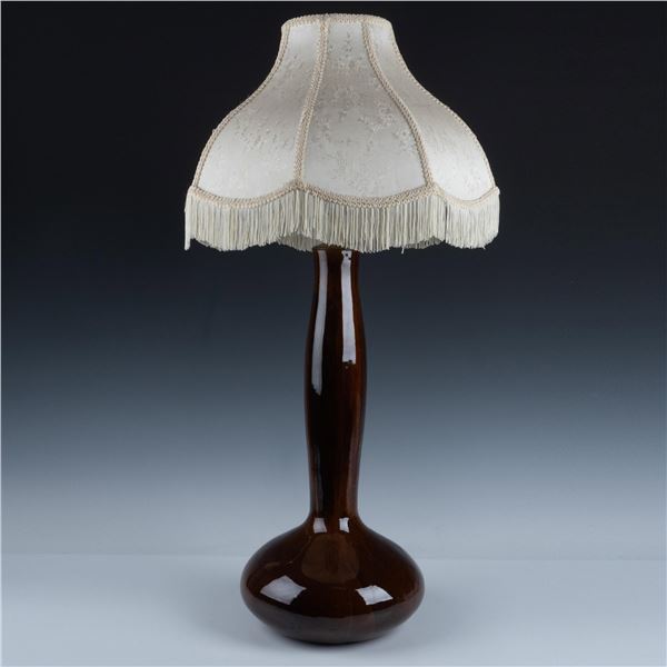 Antique Van Briggle Tall Pottery Lamp