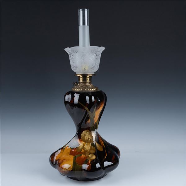 Aurelian Weller Oil Font Table Lamp, Signed & Numbered