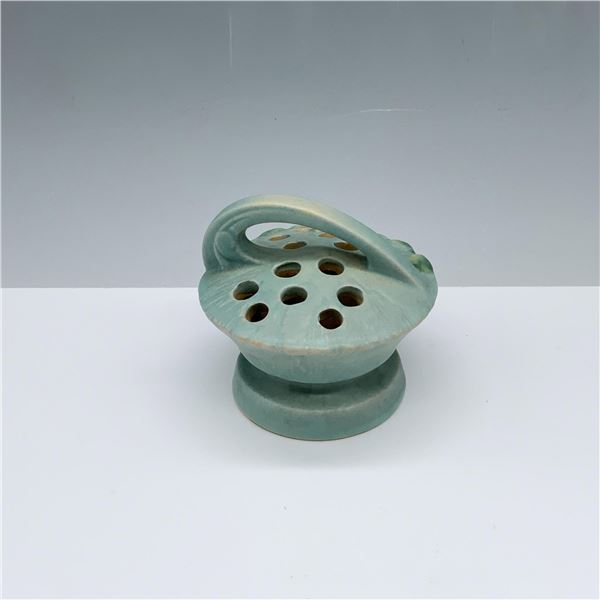 Roseville Pottery White Rose Flower Frog