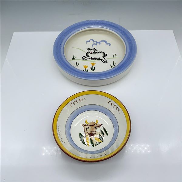 Pair of Stangl Animal Glossy Bowls
