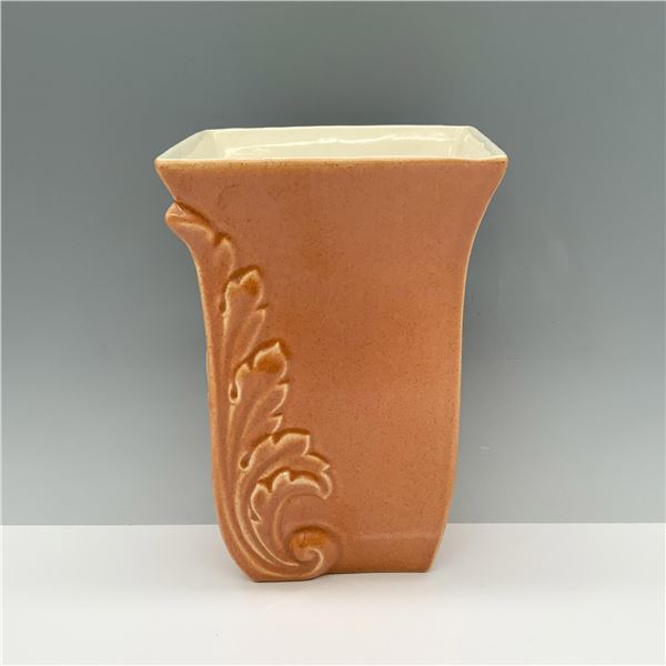 Red Wing Pottery Coral and Ivory Colored Vase