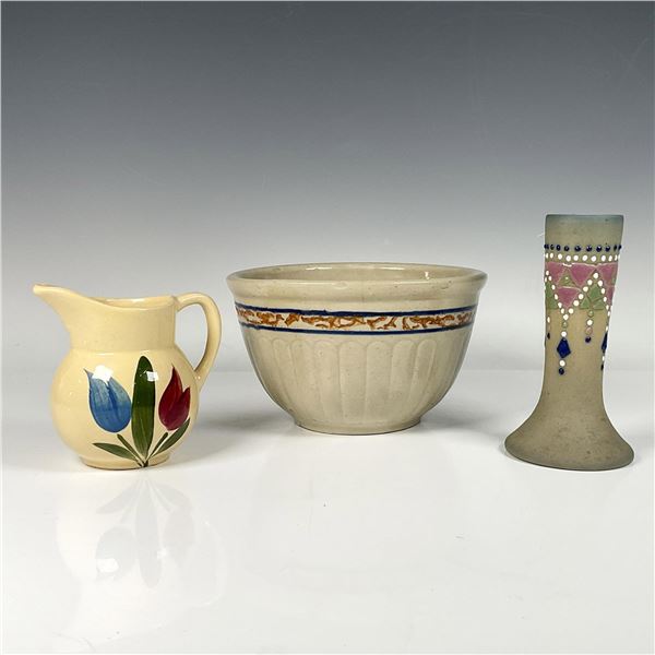 Vintage Red Wing Grayline Bowl plus Assorted Pottery
