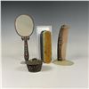Image 1 : 4pc Chinese Silver Filigree Enamel Gemstone Inlay Vanity Set