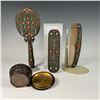Image 2 : 4pc Chinese Silver Filigree Enamel Gemstone Inlay Vanity Set