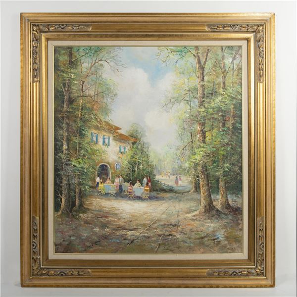 J. Colletti, Original Impressionist Oil on Canvas, Signed