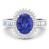 Image 3 : 14KT White Gold 1.41ctw Tanzanite and Diamond Ring