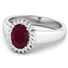 Image 2 : 14KT White Gold 1.5ct Ruby and Diamond Ring