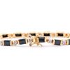 Image 2 : Plated 18KT Yellow Gold 12.00ctw Black Sapphire and Diamond Bracelet