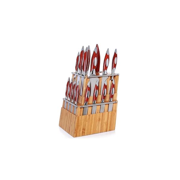 Florida - Flint & Flame 20 Piece Knife and 2 Piece Wood Block Set