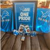 Image 1 : Lions-Tequila, flask w/shot glasses, beer mirror, 6 cozys and, 2 t-shirts