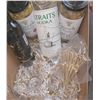 Image 1 : Gift Basket/Straigts Vodka, Martini Basket w/Greek Stuffed Olives, Cocktail Picks & Dirty Martini Ju