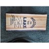 Image 1 : Laser burned wall sign - WELCOME TO THE LAKE on Cedar