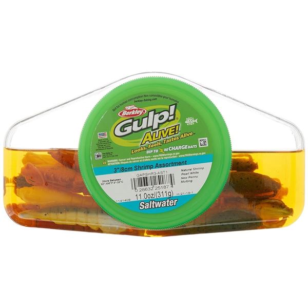 NEW BERKLEYS GULP ALIVE 8CM SHRIMP ASSORTMENT